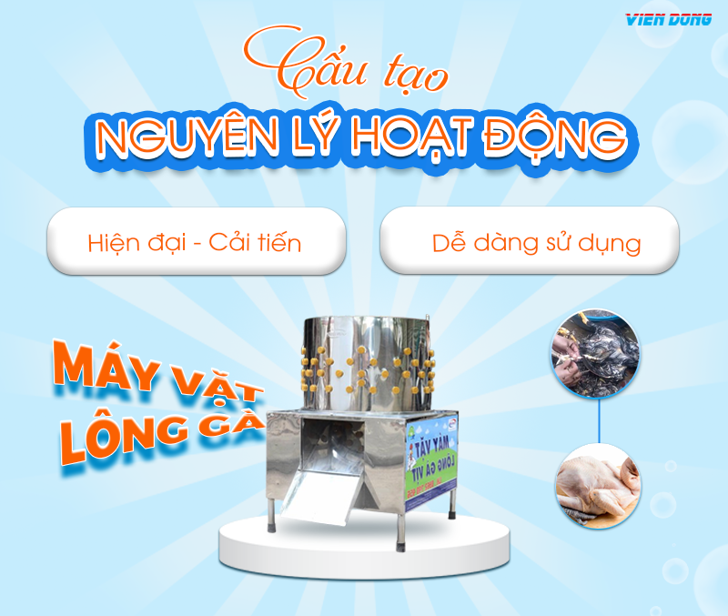 cấu tạo máy vặt lông gà