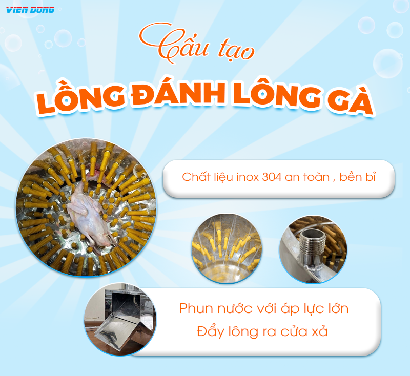 cấu tạo máy vặt lông gà