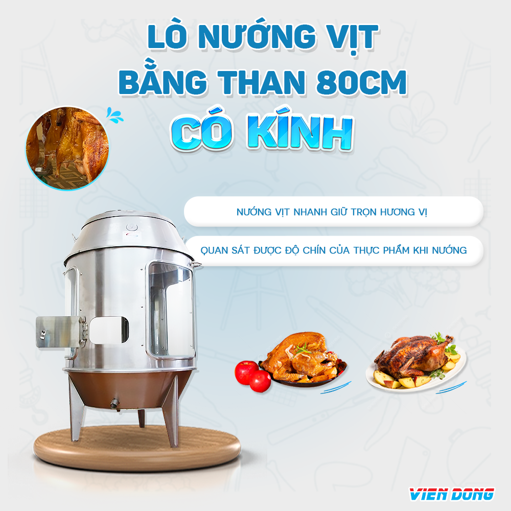 lò quay vịt có kính