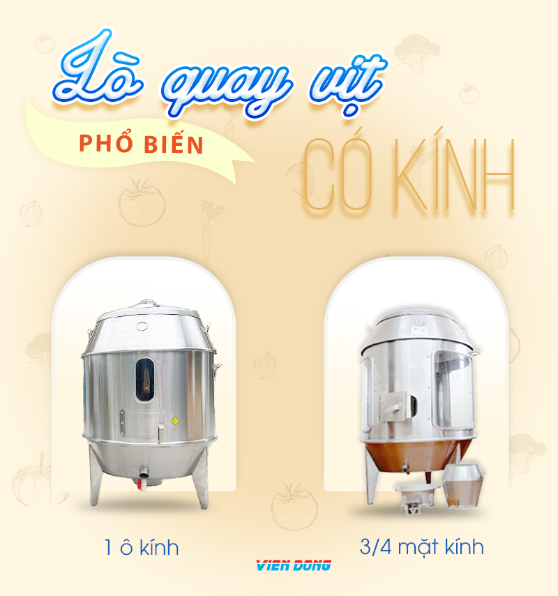 Lò quay vịt có kính