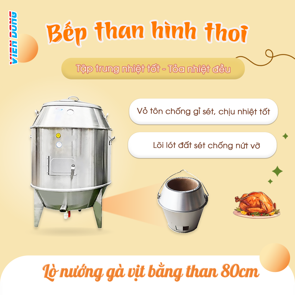 lò nướng gà vịt bằng than