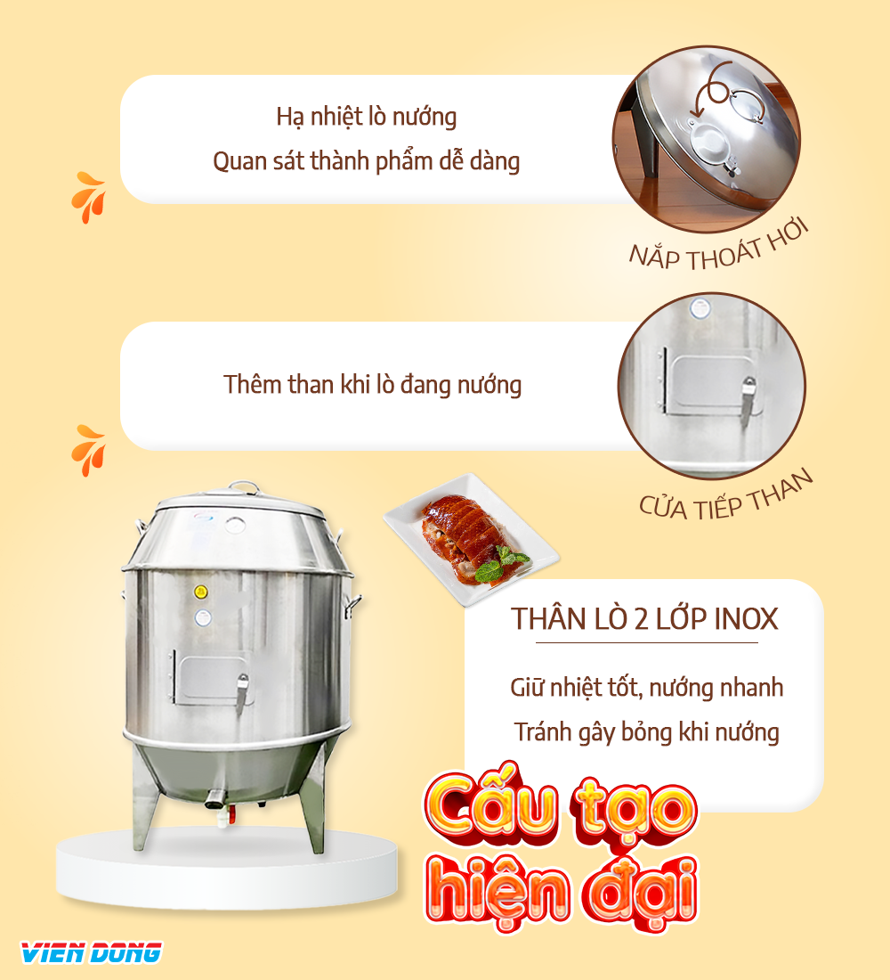 lò nướng gà vịt bằng than