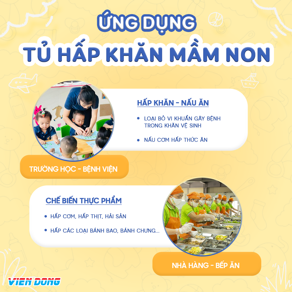 tủ hấp khăn mầm non