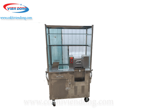 xe ép nước mía có tủ kính